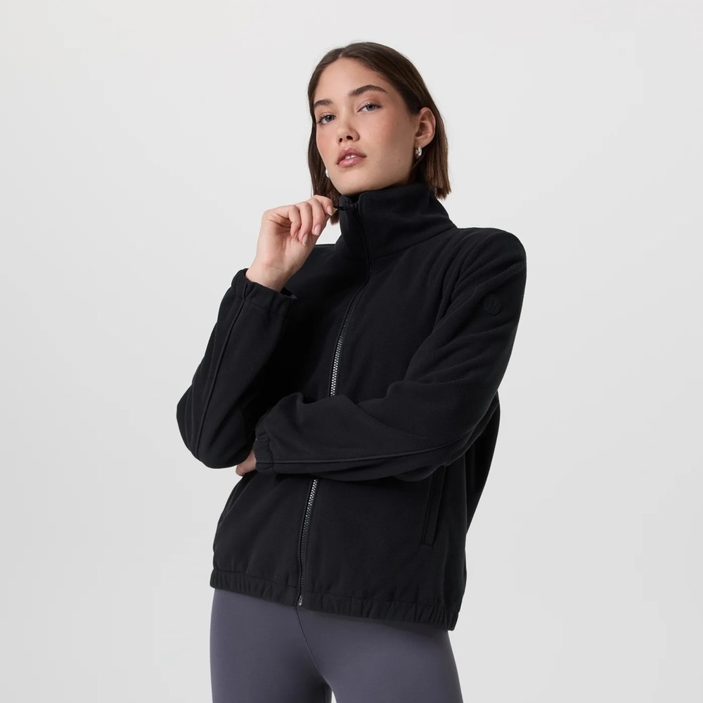 Vuori Aspen Full Zip Fleece Jacket - Black